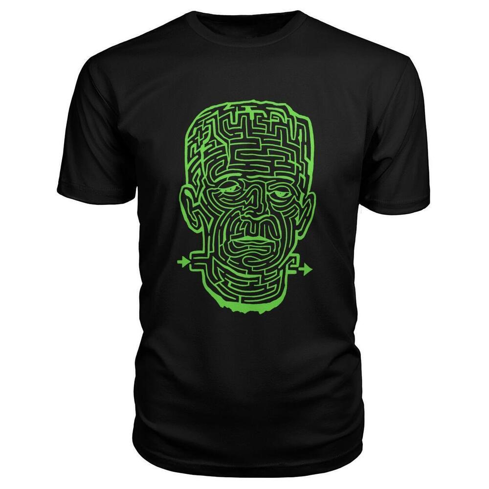 Illustration Light Green Frankenstein Monster Maze Shirt
